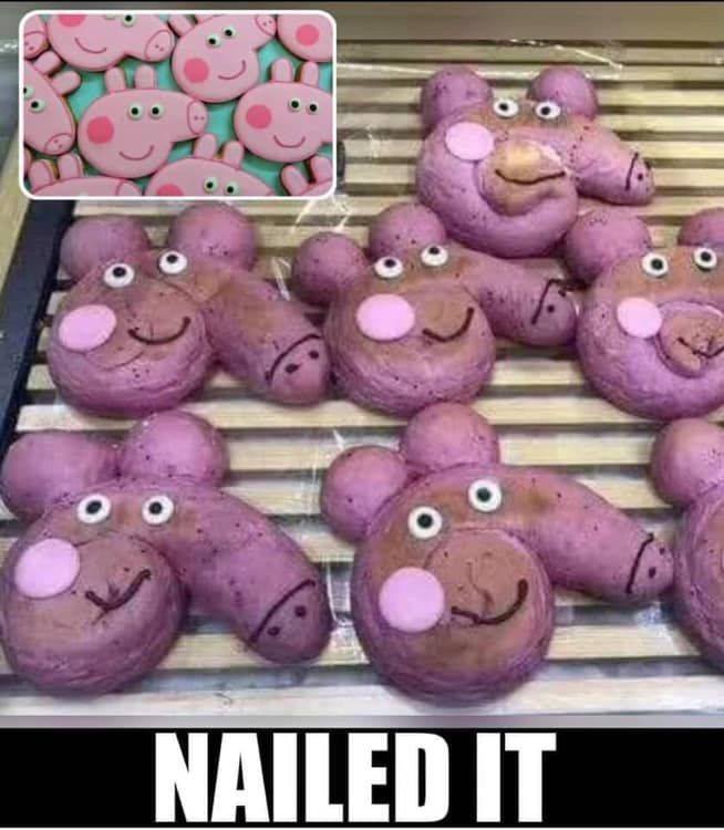 Peppa Pig penis biscuits - NAILED IT