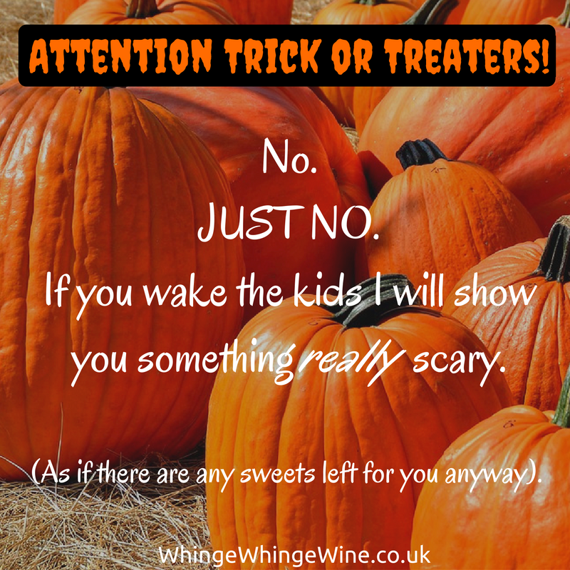 halloween pumpkins - Attention trick or treaters not welcome