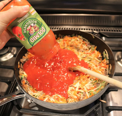 Three easy family recipes with Dolmio: Spaghetti bolognese loaded with veg, chicken pizzas and Chicken and veggie bake