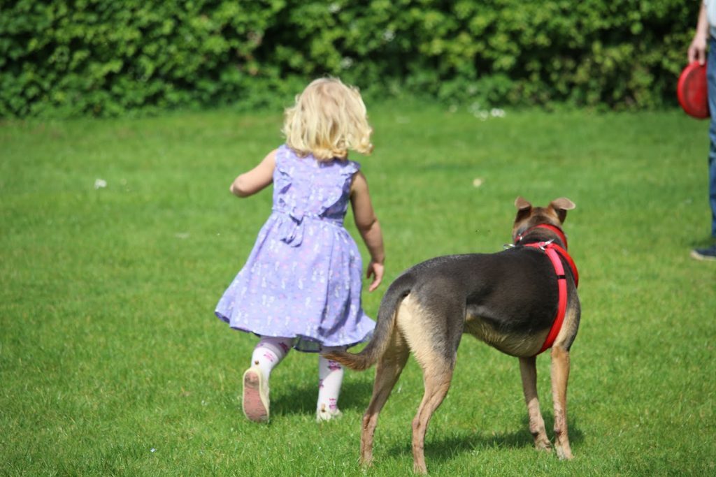A girl and her dog