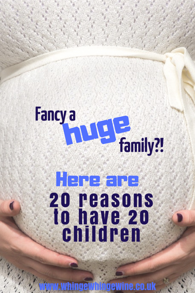 Congratulations to The Radford family who have just announced they are expecting their 21st child. You might be thinking 'nutters, who would do that?!' and various other things but I'm here to tell you that actually, you all SHOULD have 20 kids, and here are 20 totally legitimate and not at all clutching at straws reasons why. #bigfamily #bigfamilies #radfordfamily #radfords #20children #20kidsandcounting #21kidsandcounting #hugefamily #momhumor #parenting