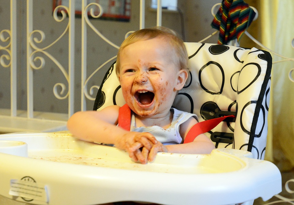 child in high chair