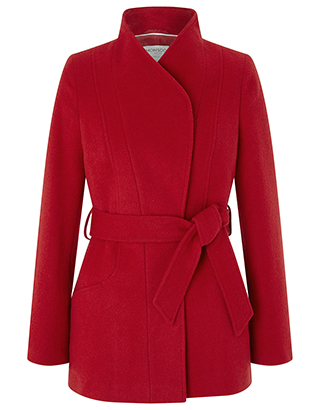 monsoon red coat