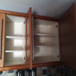Empty kitchen cupboards
