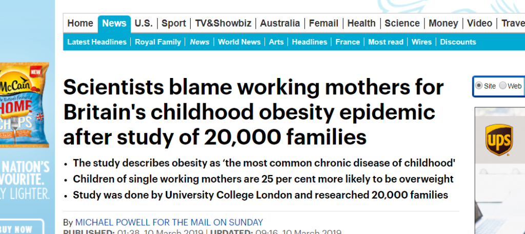 daily mail scientists blame working mothers for childhood obesity 3