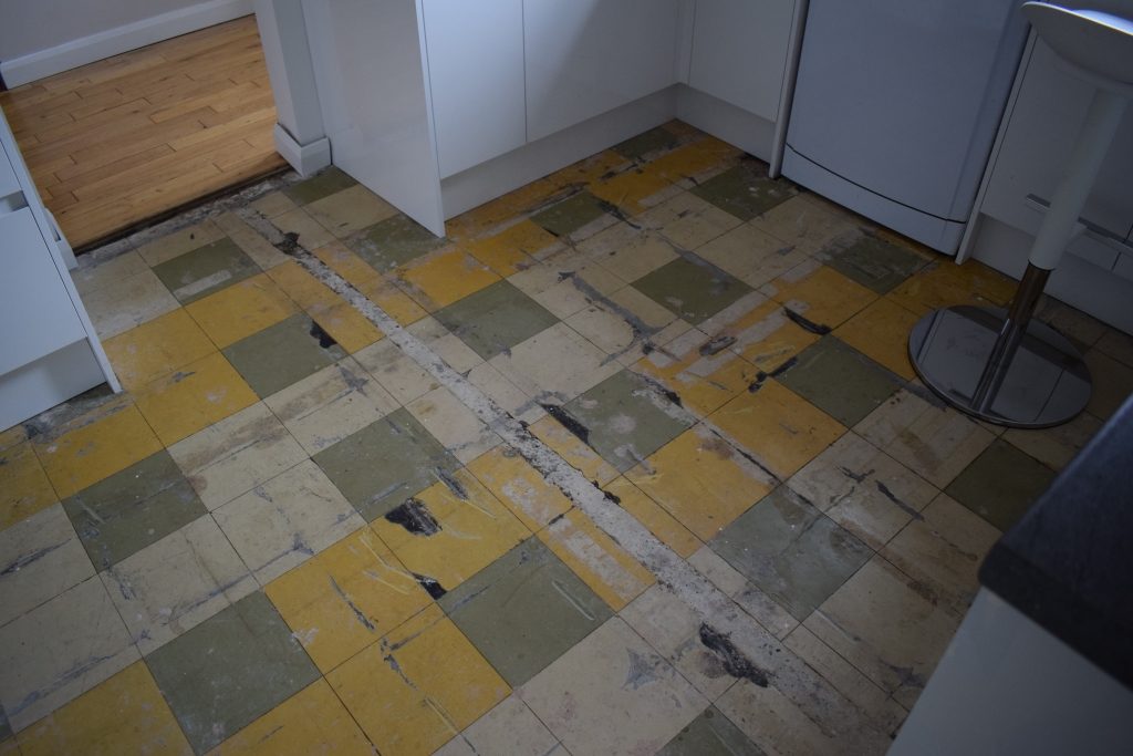 the kitchen floor as it currently is
