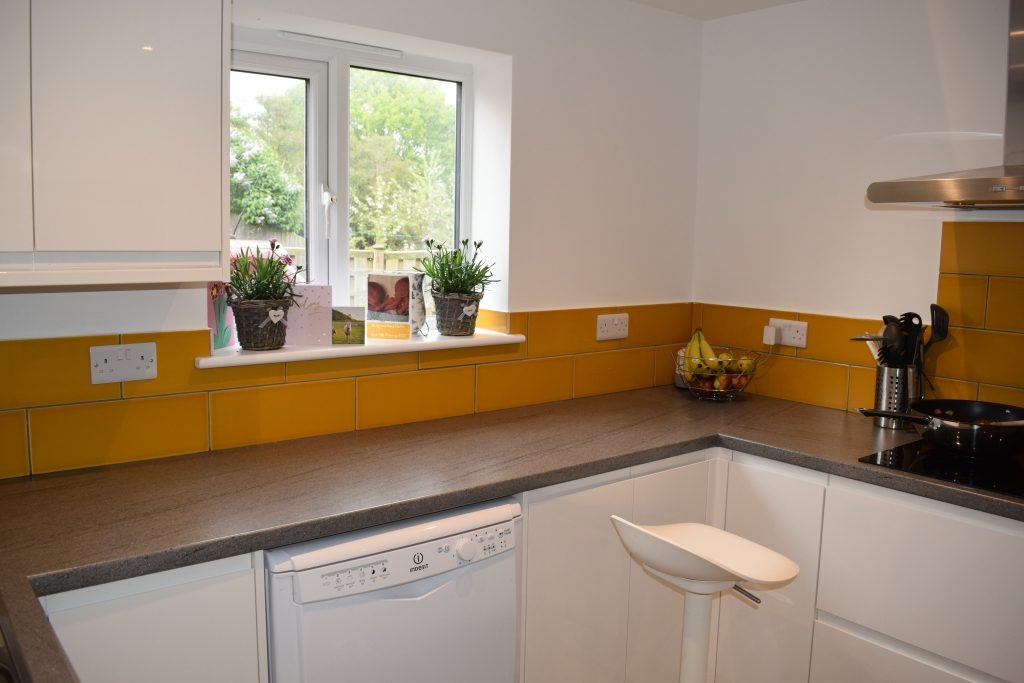 Grey worktop in kitchen renovation