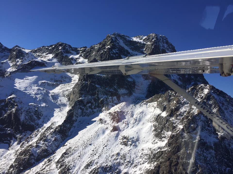 Flight over New Zealand