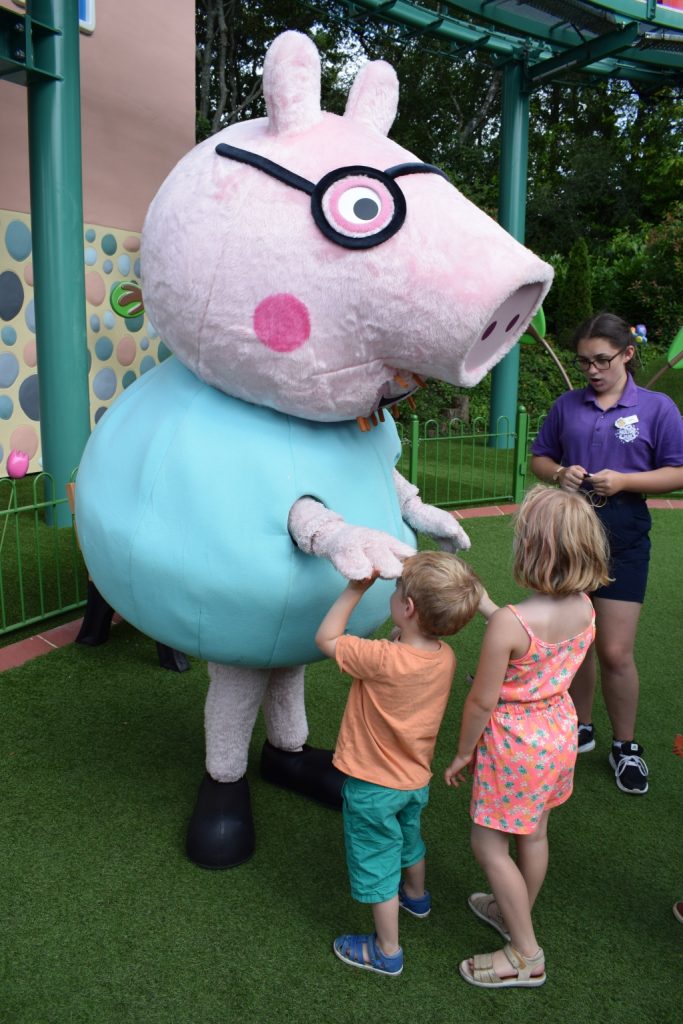 Daddy pig at Peppa Pig World, Paulton's Park