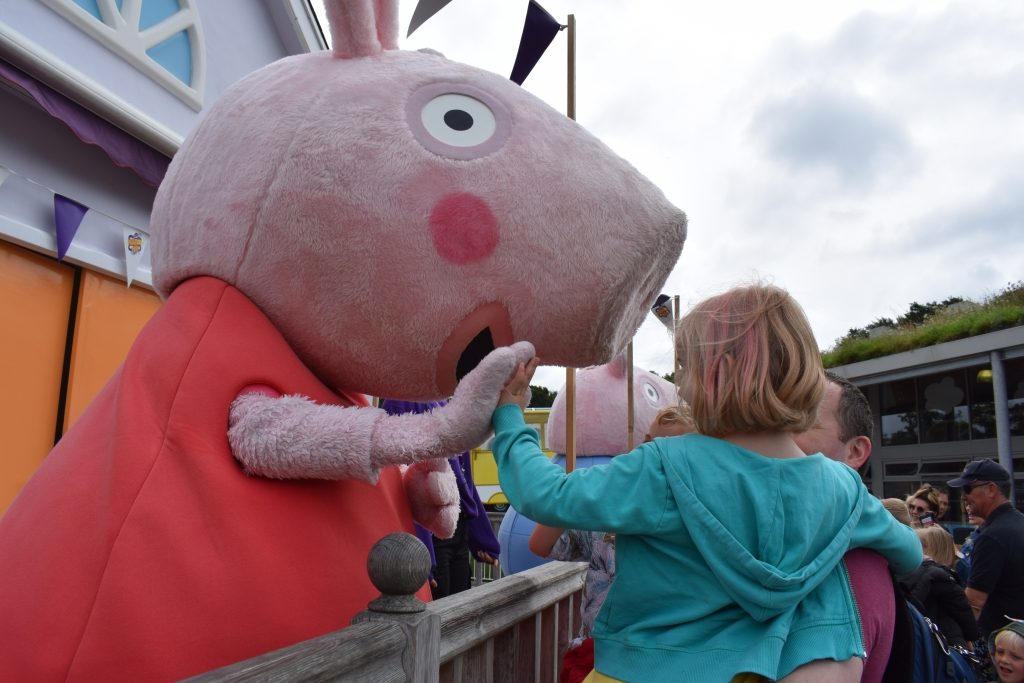 Meeting Peppa at Peppa Pig World