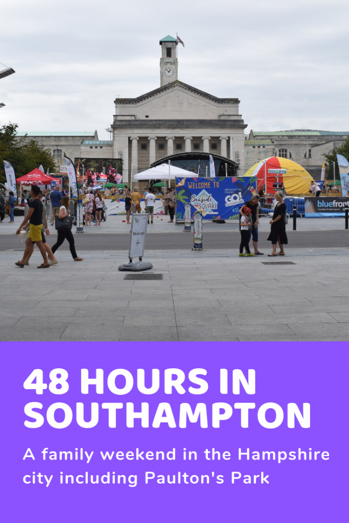 48 hours in Southampton with kids - Paulton's Park, the SeaCity Museum, Banana Wharf in Ocean Village, Art Gallery, Seaside in the Square and Injoy soft play experience. Hampshire with kids, things to do, days out in Southampton