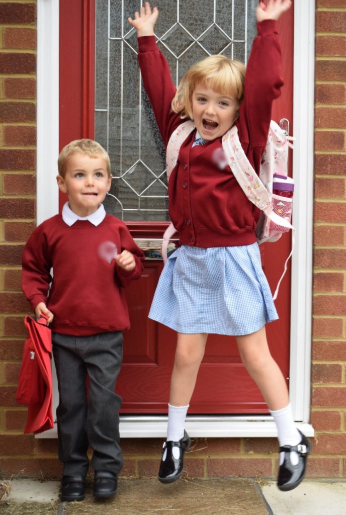 starting school in new uniform