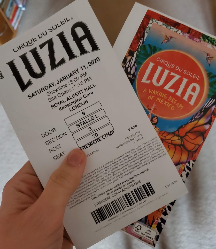 Tickets for 2020 dress rehearsal performance of Luzia