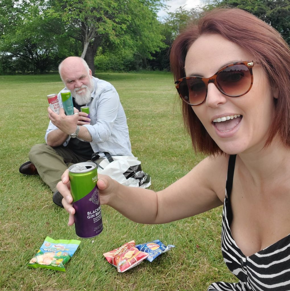 drinking in the park
