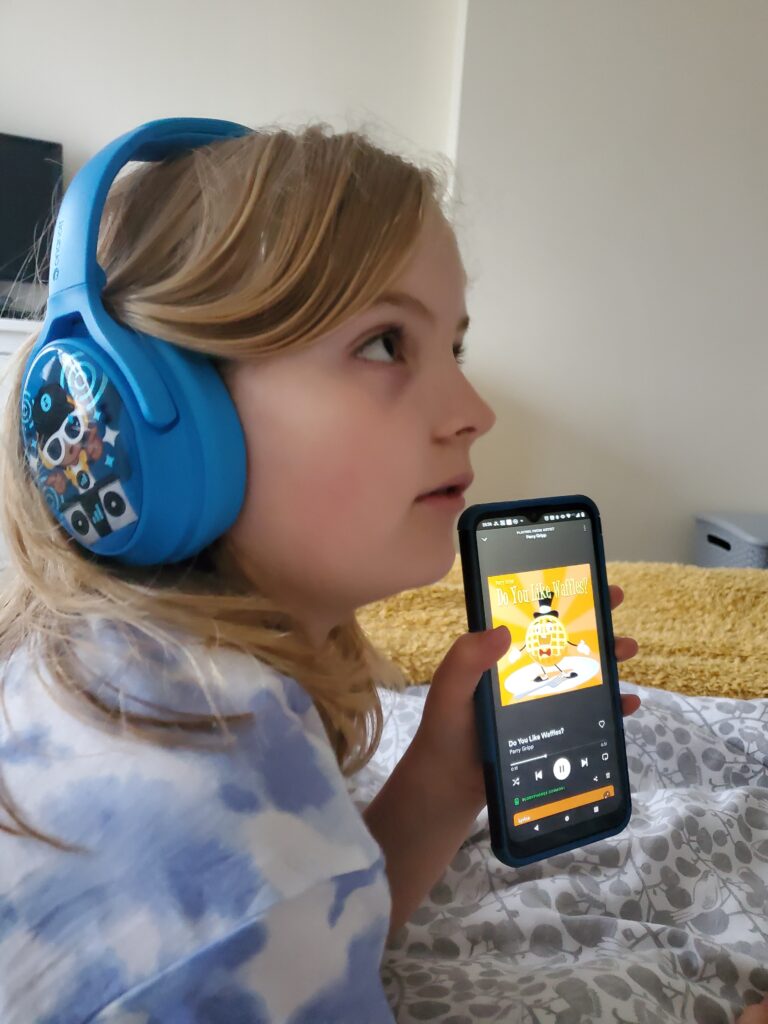 BuddyPhones Cosmos+ active noise cancelling wireless headphones for kids listen to music