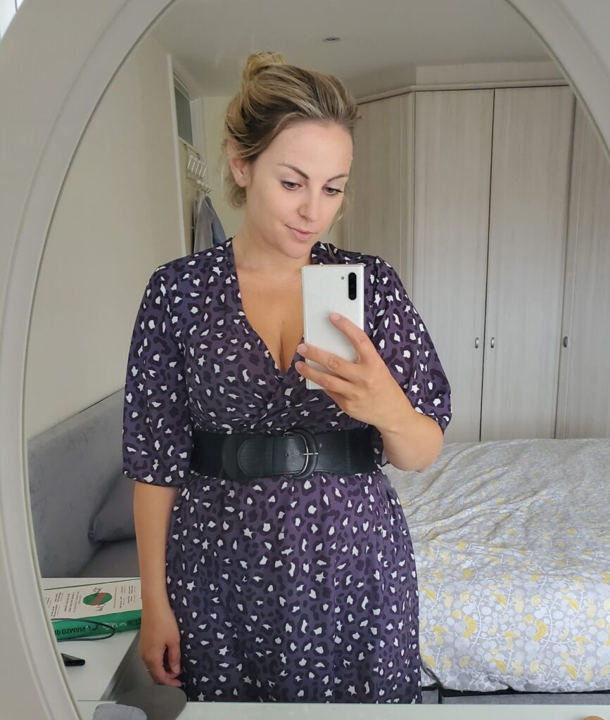 YOURS LONDON Curve Grey Leopard Midi Wrap Dress size 14