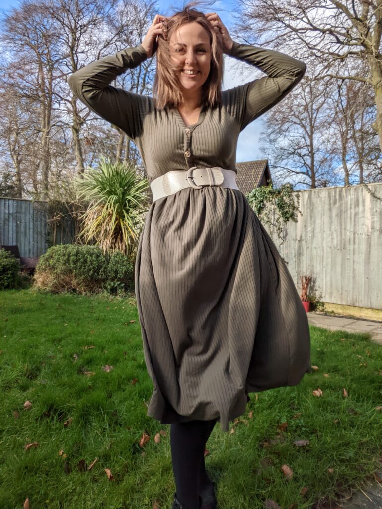 Yours clothing winter wardrobe staples khaki midaxi dress
