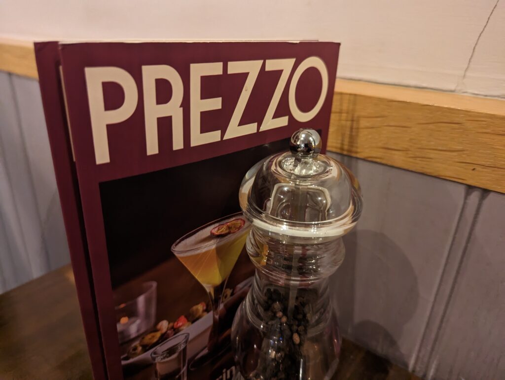 using tastecard at prezzo
