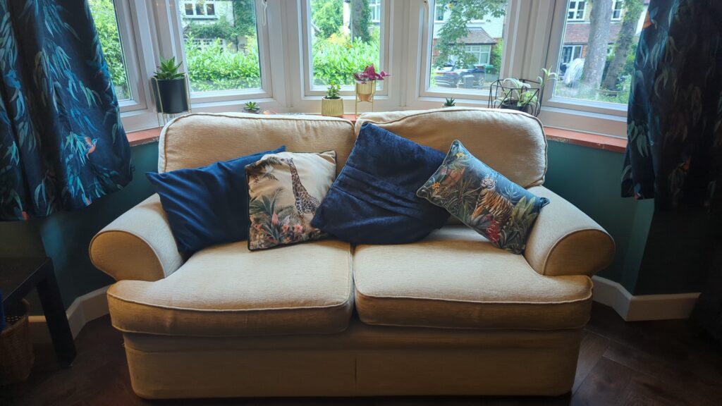 not a chopped cushion in sight