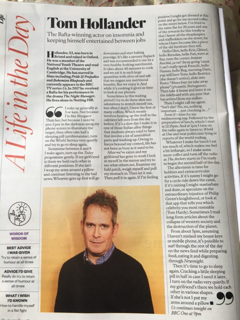 Tom Hollander A Life In The Day
