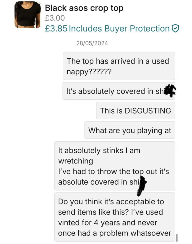Vinted exchanges funny dirty nappy vinted conversation